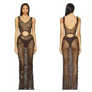 Superdown Elena Maxi Dress Brown